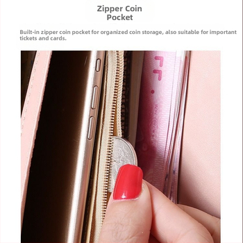 Γυναικείο πορτοφόλι PU δέρμα, ευρύχωρο κλατς με θήκη για κινητό και θήκη καρτών