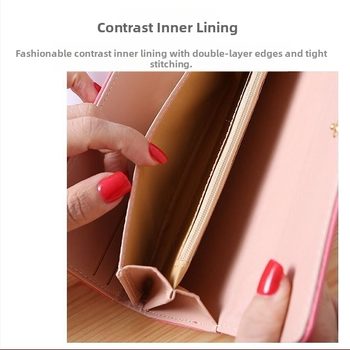 Γυναικείο πορτοφόλι PU δέρμα, ευρύχωρο κλατς με θήκη για κινητό και θήκη καρτών