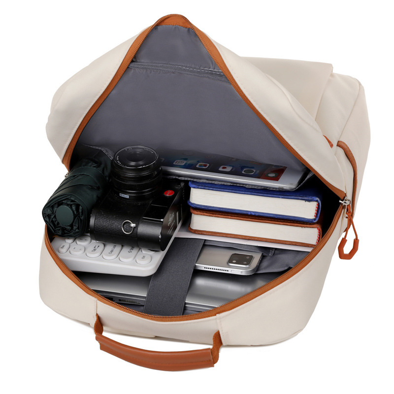 Portatīvā datora mugurs somu Oxford audums, rāvējslēdzēja atvērums, iekšējās kabatas (ar rāvējslēdzēju, telefona kabata, identifikācijas kabata), iekšējais slānis, elpojošs un izturīgs pret nodilumu