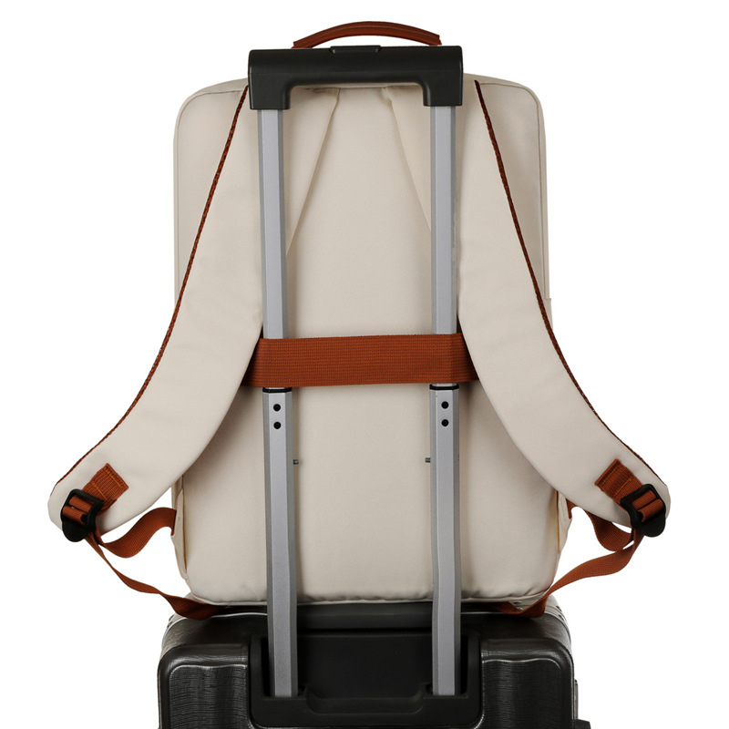 Portatīvā datora mugurs somu Oxford audums, rāvējslēdzēja atvērums, iekšējās kabatas (ar rāvējslēdzēju, telefona kabata, identifikācijas kabata), iekšējais slānis, elpojošs un izturīgs pret nodilumu