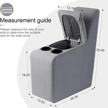 Aizsargs dīvānam ar centrālo konsole un krūžu turētāju, poliesters; piemērots kombinētam dīvānam; zīmols Four Seasons curtain Hua