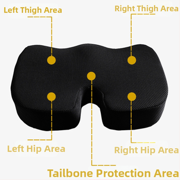 Подложка за седалка от паметна пяна със печатано лого за автомобил и офис, бавно възстановяване, полиестерно влакно, персонализация възможна