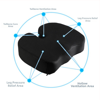 Подложка за седалка от паметна пяна със печатано лого за автомобил и офис, бавно възстановяване, полиестерно влакно, персонализация възможна