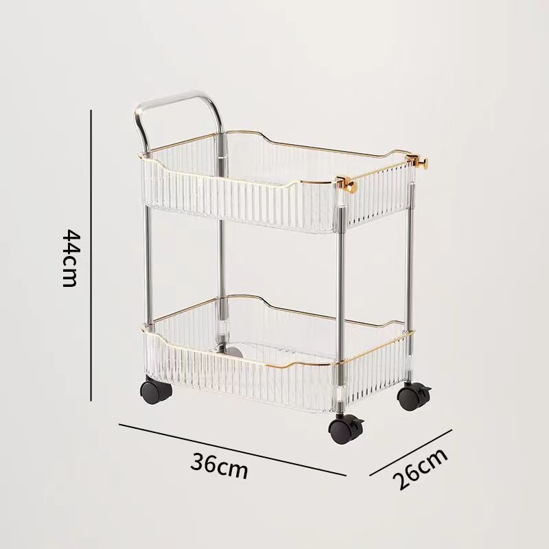 Μετακινούμενη ραφιέρα αποθήκευσης με δύο έως τέσσερα επίπεδα για σαλόνι και κουζίνα – πολυλειτουργική