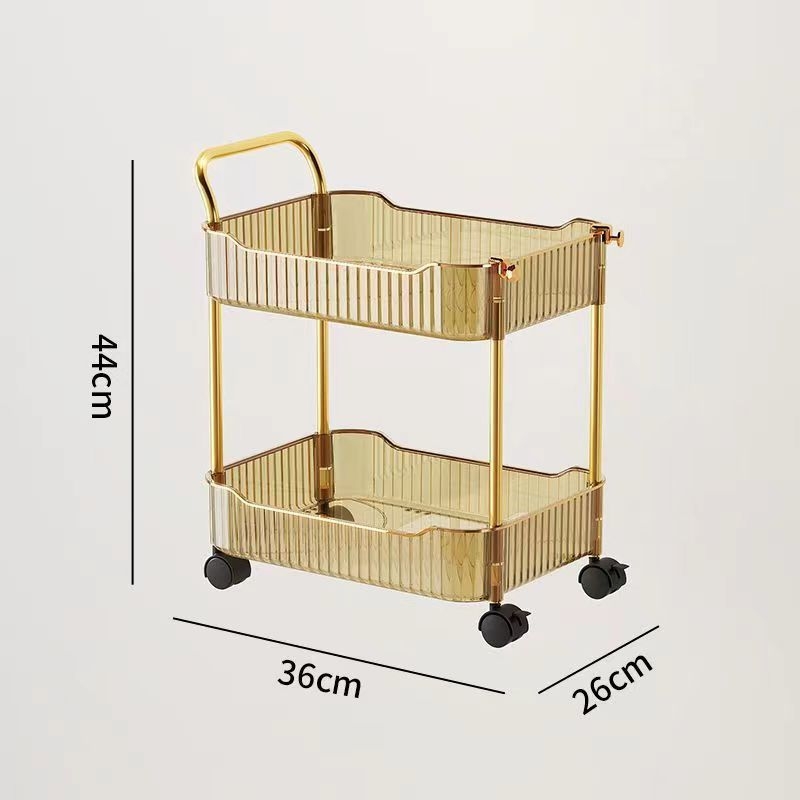 Μετακινούμενη ραφιέρα αποθήκευσης με δύο έως τέσσερα επίπεδα για σαλόνι και κουζίνα – πολυλειτουργική