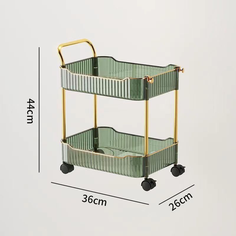 Μετακινούμενη ραφιέρα αποθήκευσης με δύο έως τέσσερα επίπεδα για σαλόνι και κουζίνα – πολυλειτουργική