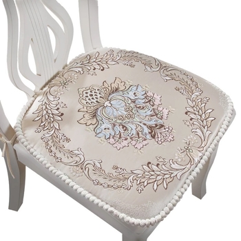 Подковаобразна възглавничка за стол в скандинавски стил, модел растения и цветя, полиестерно влакно