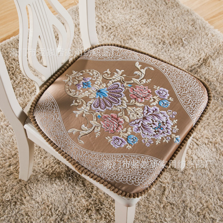 Σκανδιναβικό μαξιλαράκι καρεκλας σε σχήμα U, μοτίβο φυτών και λουλουδιών, πολυεστερική ίνα