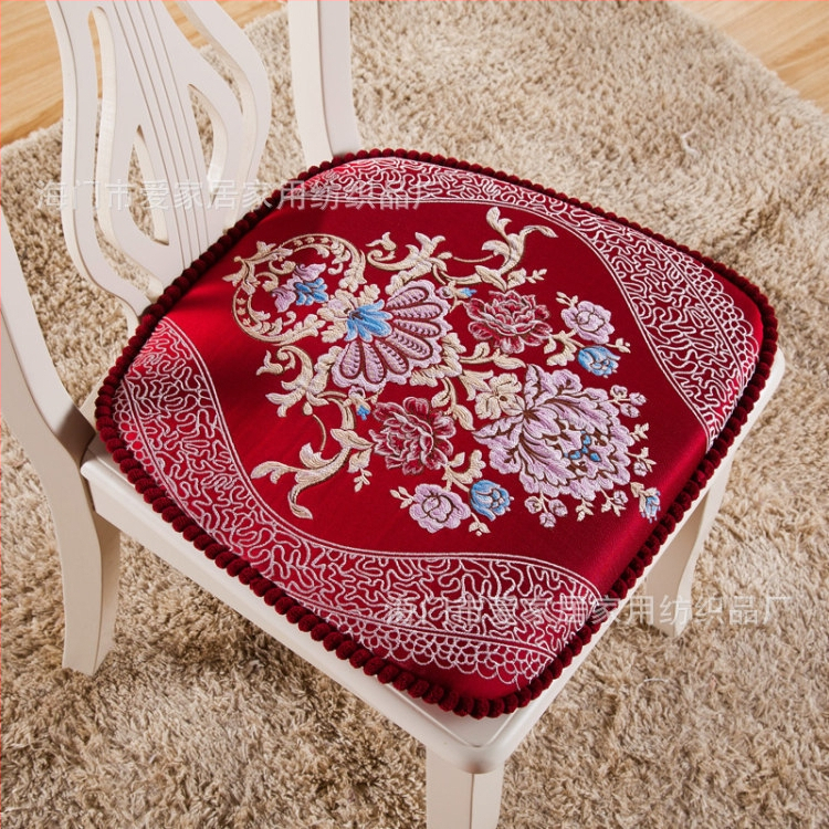 Σκανδιναβικό μαξιλαράκι καρεκλας σε σχήμα U, μοτίβο φυτών και λουλουδιών, πολυεστερική ίνα