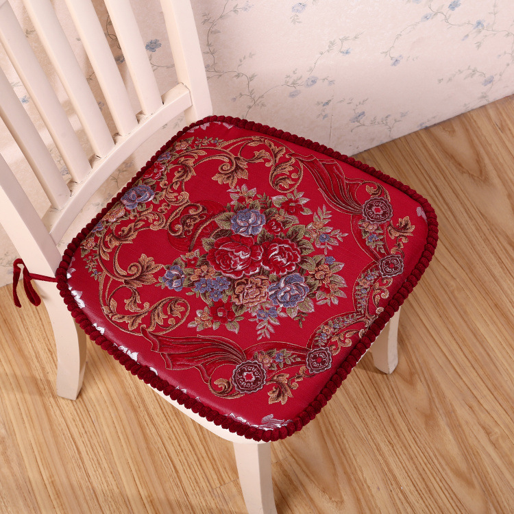 Σκανδιναβικό μαξιλαράκι καρεκλας σε σχήμα U, μοτίβο φυτών και λουλουδιών, πολυεστερική ίνα