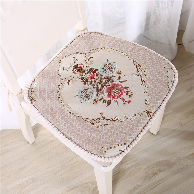 Σκανδιναβικό μαξιλαράκι καρεκλας σε σχήμα U, μοτίβο φυτών και λουλουδιών, πολυεστερική ίνα