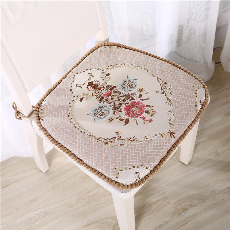 Σκανδιναβικό μαξιλαράκι καρεκλας σε σχήμα U, μοτίβο φυτών και λουλουδιών, πολυεστερική ίνα