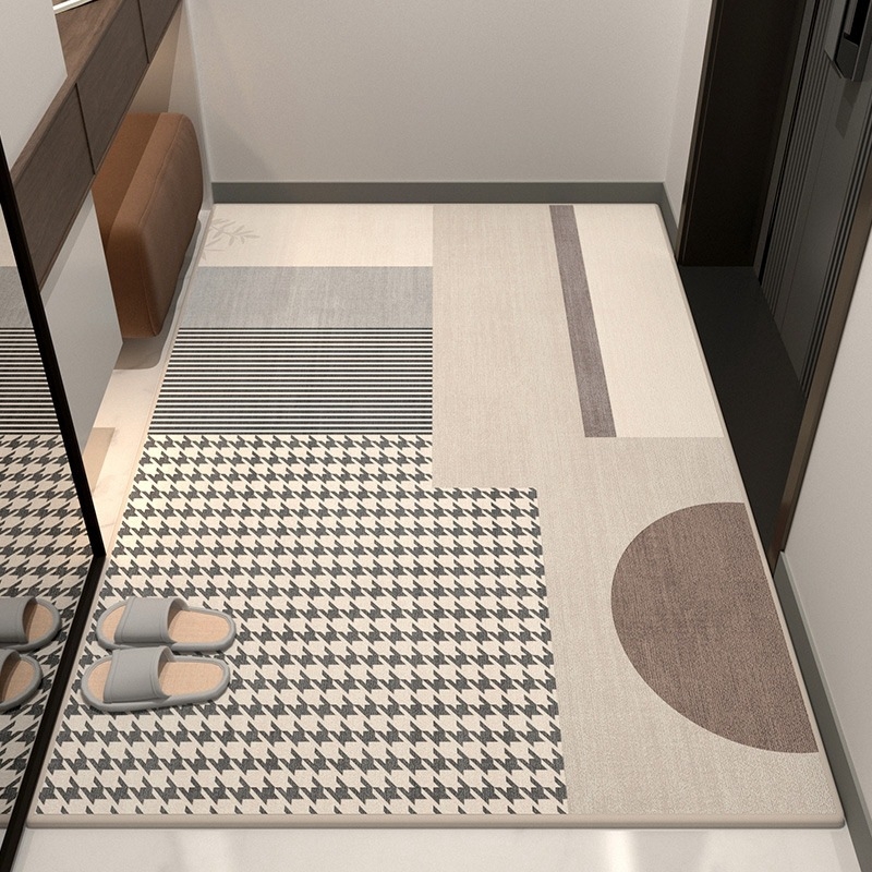 Covor de intrare — stil lux accesibil, catifea cristal, rezistent la murdărie, antiderapant, lavabil