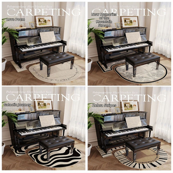 Υπόστρωμα ήχου για πιάνο, πολυεστερική ίνα, μορφή: εξωγήινο, μοτίβο: φυτά, σαλόνι, μοντέρνος μινιμαλισμός