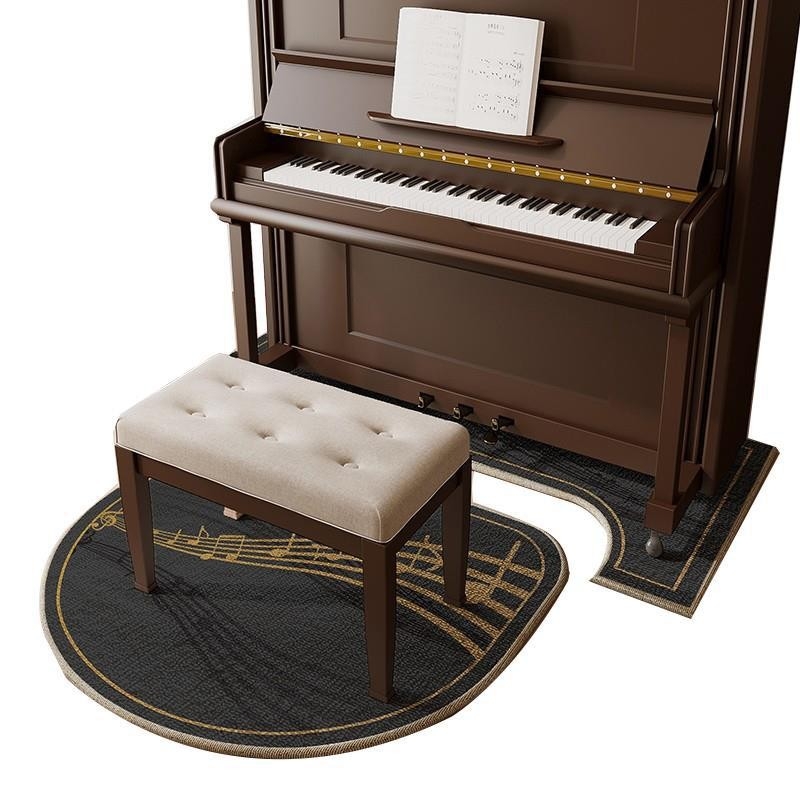 Covoraș fonoizolant pentru pian, fibră poliesterică, formă: extraterestru, model: plante, living, stil modern minimalist