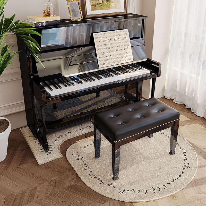 Covoraș fonoizolant pentru pian, fibră poliesterică, formă: extraterestru, model: plante, living, stil modern minimalist