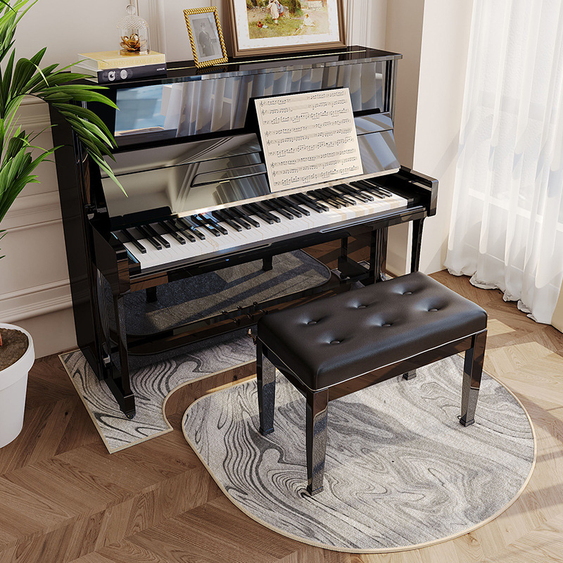 Covoraș fonoizolant pentru pian, fibră poliesterică, formă: extraterestru, model: plante, living, stil modern minimalist