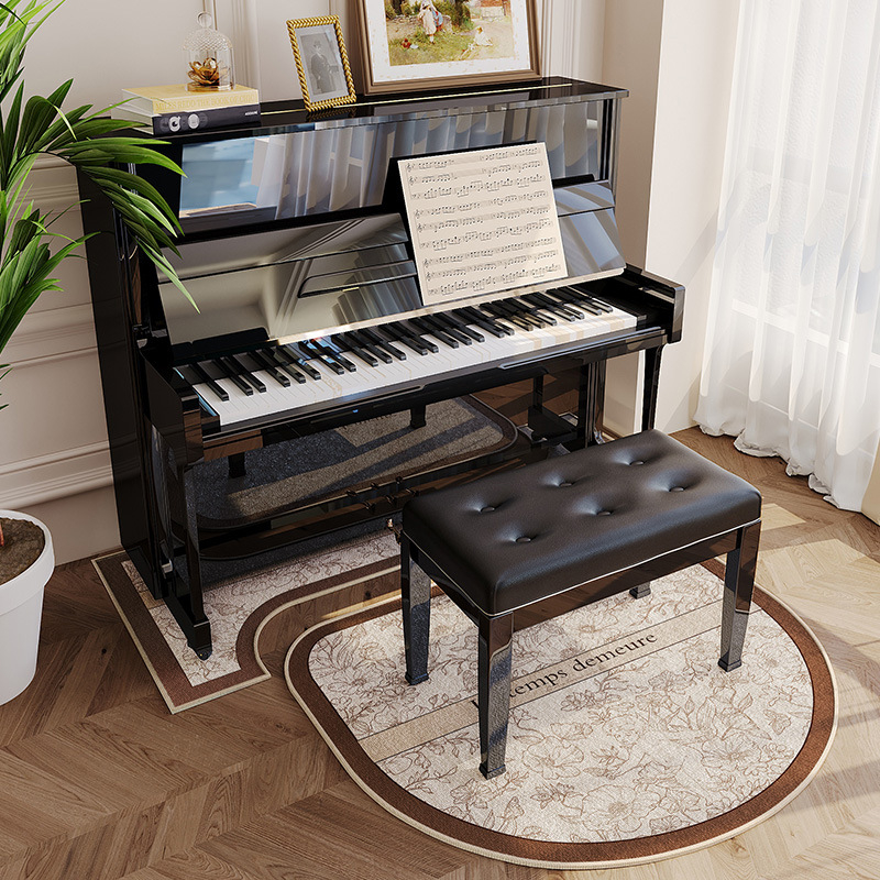 Covoraș fonoizolant pentru pian, fibră poliesterică, formă: extraterestru, model: plante, living, stil modern minimalist