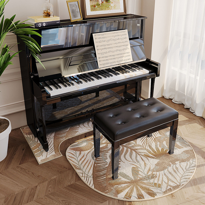 Covoraș fonoizolant pentru pian, fibră poliesterică, formă: extraterestru, model: plante, living, stil modern minimalist