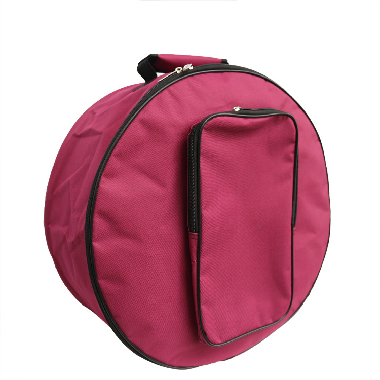 Τσάντα για snare drum από Oxford ύφασμα, με επένδυση ενός στρώματος, αδιάβροχη και ανθεκτική στη φθορά, καμπύλος ιμάντας ώμου, εξωτερική προεξέχουσα τσέπη, μονόχρωμη