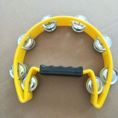 Instrument cu clopoțel manual pentru copii — instrument muzical interactiv în stil tamburin cu shaker de nisip • Material: Plastic • Vârsta: 15–35 ani • Brand: Qingfeng tambourine