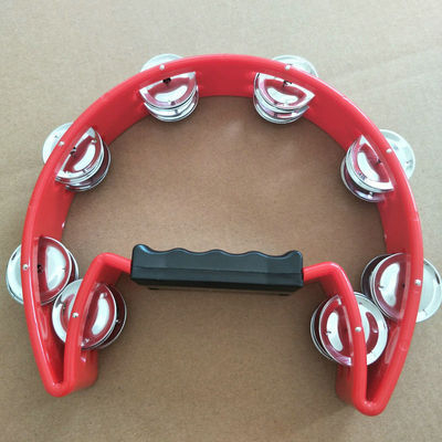 Instrument cu clopoțel manual pentru copii — instrument muzical interactiv în stil tamburin cu shaker de nisip • Material: Plastic • Vârsta: 15–35 ani • Brand: Qingfeng tambourine