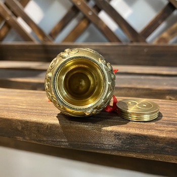 Χάλκινο κρεμαστό γκούρντ με καπάκι, κινεζικού στυλ μεταλλική διακόσμηση, ιδανικό δώρο