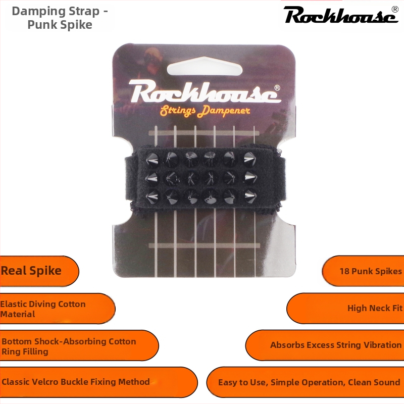 Λωρίδα σίγασης κιθάρας για ηλεκτρική κιθάρα και μπάσο — φλανελ υλικό, μοντέλο SMP-1-5, μάρκα Rockhouse