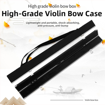 Δερμάτινο κουτί για τόξο βιολιού, LN194, ρυθμιζόμενο άκρο, φορητό με λουρί ώμου