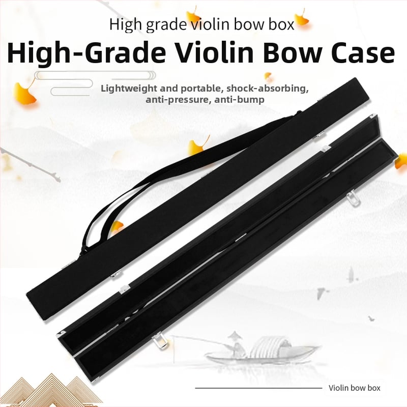 Δερμάτινο κουτί για τόξο βιολιού, LN194, ρυθμιζόμενο άκρο, φορητό με λουρί ώμου