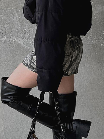 Μίνι φούστα – Πολυεστέρας 95%+, Στυλ Street Hipster, Καλοκαίρι 2024