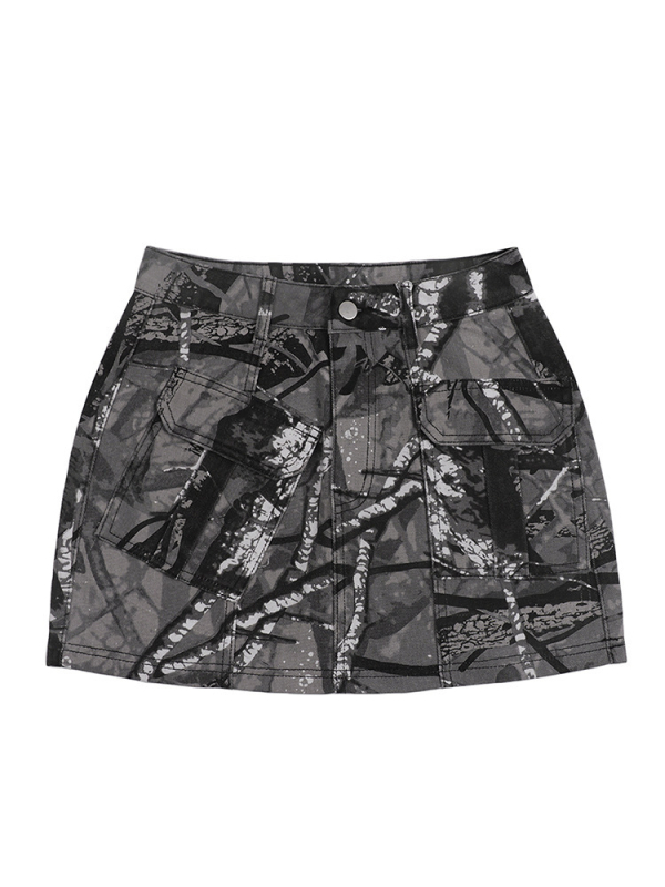 Μίνι φούστα – Πολυεστέρας 95%+, Στυλ Street Hipster, Καλοκαίρι 2024