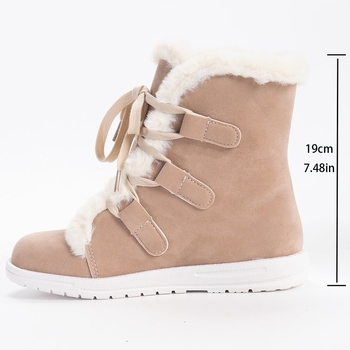 Női velúr hócsizma fleece béléssel, megerősített, elől fűzős zárás, középmagas szár, gumírozott talp