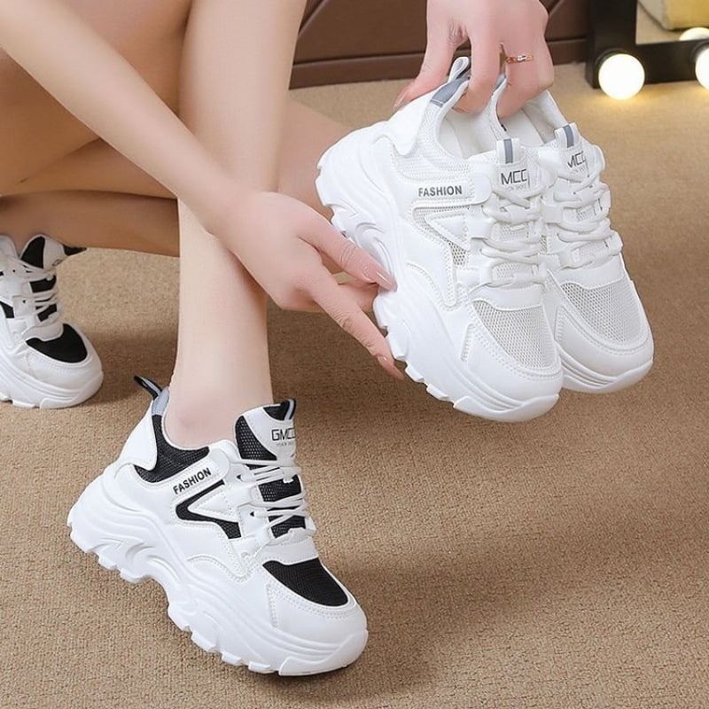 Спортни обувки с връзки, нисък връх, Fly weaving горно, Leather toe cap, Rubber sole