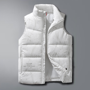 Kamufliažinė liemenė su stora medvilnės užpildo, laisvas kirpimas, sportinis stilius