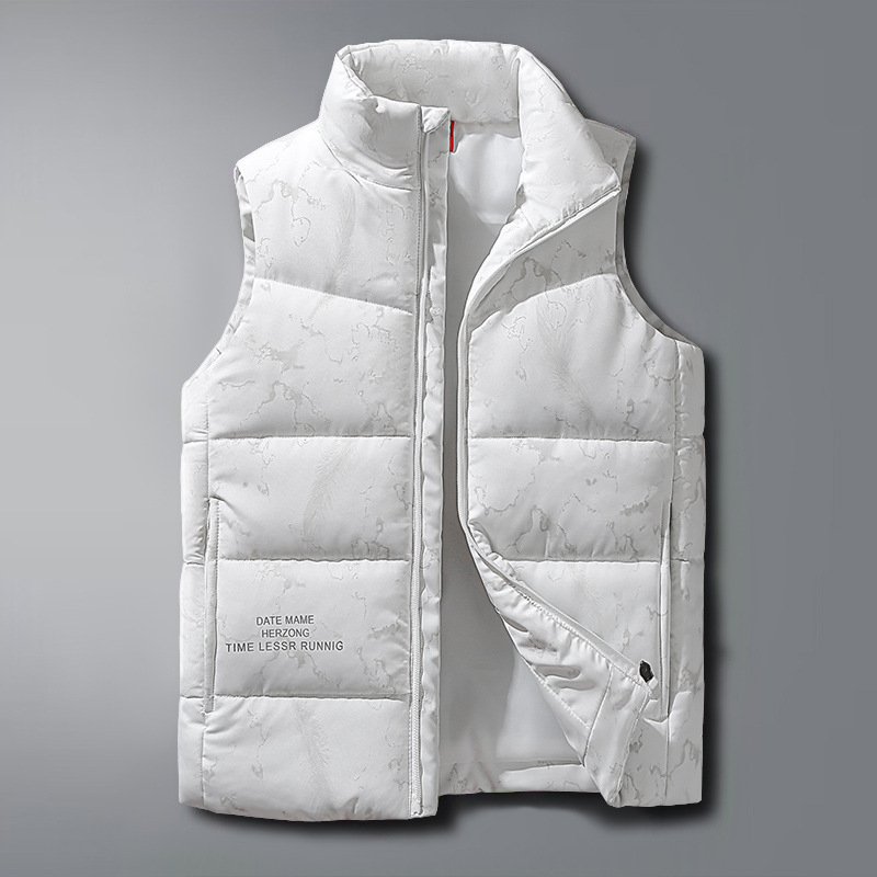 Kamufliažinė liemenė su stora medvilnės užpildo, laisvas kirpimas, sportinis stilius