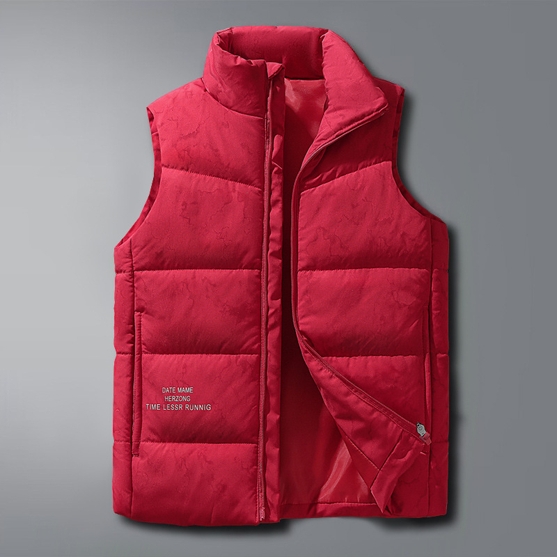 Kamufliažinė liemenė su stora medvilnės užpildo, laisvas kirpimas, sportinis stilius