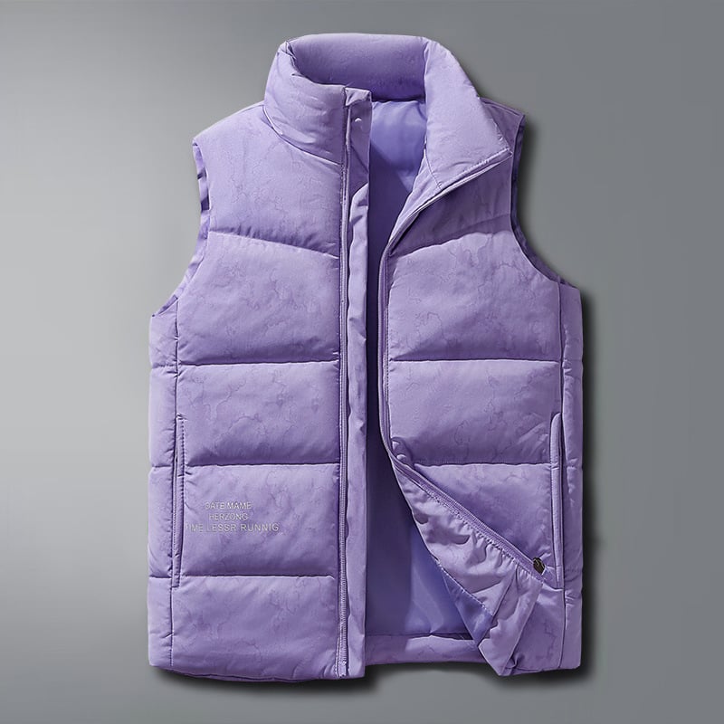 Kamufliažinė liemenė su stora medvilnės užpildo, laisvas kirpimas, sportinis stilius