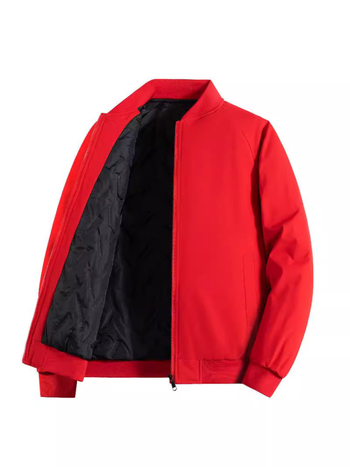 Ανδρικό παλτό με γιακά-στάση, εσωτερική επένδυση πολυεστέρα, Raglan μανίκια, φερμουάρ, πλαϊνές τσέπες