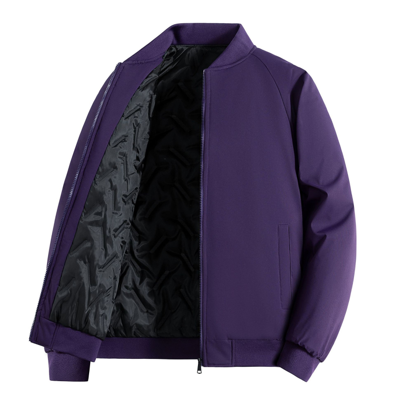 Ανδρικό παλτό με γιακά-στάση, εσωτερική επένδυση πολυεστέρα, Raglan μανίκια, φερμουάρ, πλαϊνές τσέπες