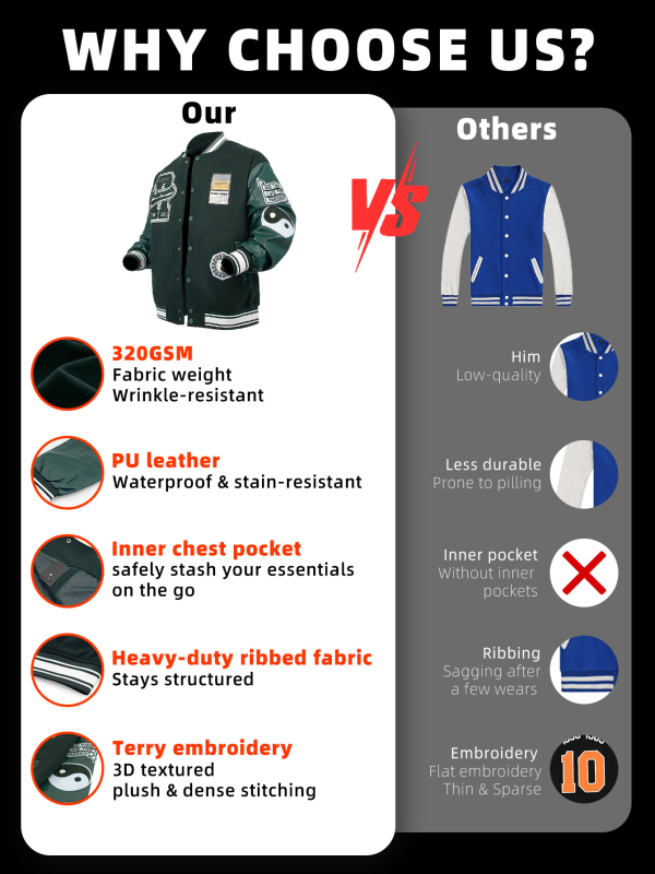 Μπουφάν με κέντημα, στάντ γιακά, μακριά μανίκια, κουμπώνεται με κουμπιά σε σειρά, ριβέν τελείωμα