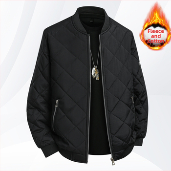 Ανδρικό μπουφάν χειμωνιάτικο με γέμισμα πολυεστερικό, σε στυλ cardigan, με φερμουάρ