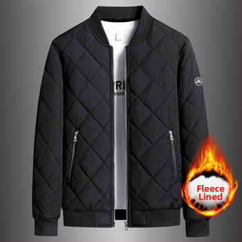 Ανδρικό μπουφάν χειμωνιάτικο με γέμισμα πολυεστερικό, σε στυλ cardigan, με φερμουάρ