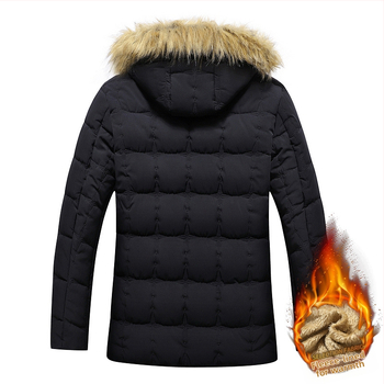 Ανδρικό χειμερινό μπουφάν με γέμισμα πολυεστερικού, παχύ, κουκούλα, φερμουάρ, εξωτερικό ύφασμα corduroy, βασικό ύφασμα: μαλλί, επένδυση: λινό, πολλαπλές τσέπες, για ενήλικες μεσαίας ηλικίας