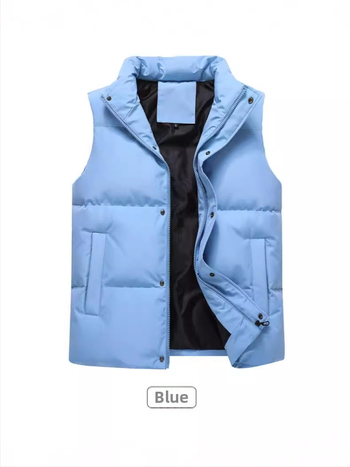 Γιλέκο χωρίς μανίκια σε κορεατικό στυλ, παχύτερο και ζεστό, χαλαρή γραμμή, εξωτερικό ύφασμα πολυεστέρα με επένδυση πολυεστέρα