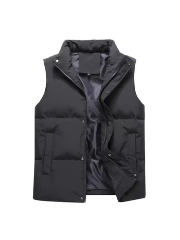 Γιλέκο χωρίς μανίκια σε κορεατικό στυλ, παχύτερο και ζεστό, χαλαρή γραμμή, εξωτερικό ύφασμα πολυεστέρα με επένδυση πολυεστέρα