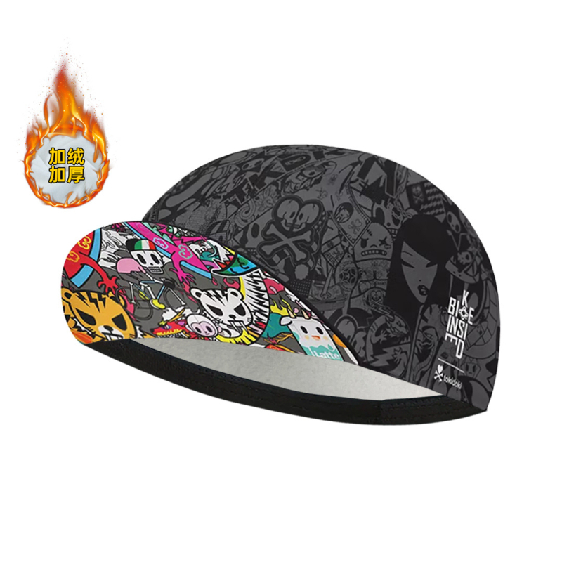 Κράνος ποδηλάτου με επένδυση fleece για χειμώνα, ενήλικες, unisex, πολυεστέρας, εξωτερική χρήση