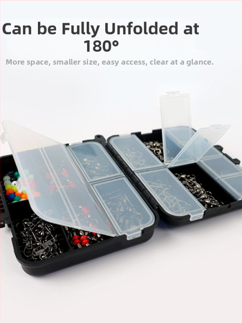 Mānekļu piederumu komplekts makšķerēšanai – 140 detaļas, pārnēsājama melna kaste (Swing Shark)