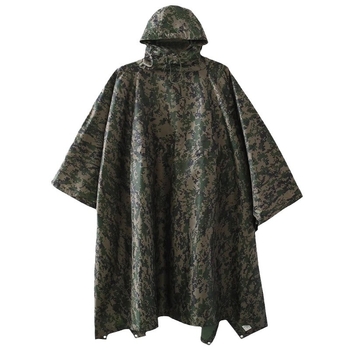 Ποντσο βροχής με κουκούλα από PVC, αδιάβροχο και ανθεκτικό στην τριβή και τις γρατσουνιές, κατάλληllo για πεζοπορία