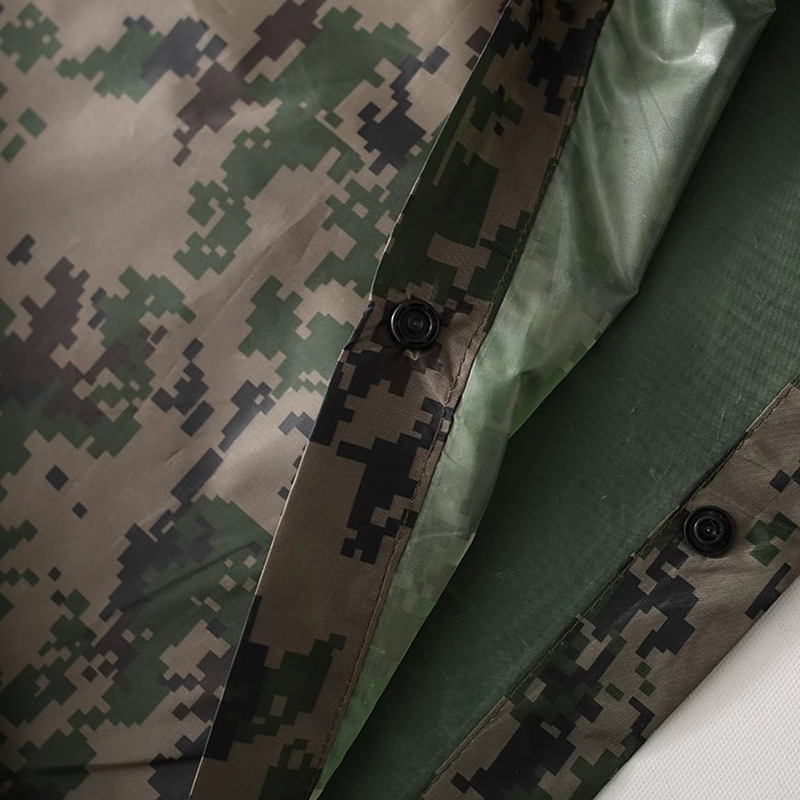 Ποντσο βροχής με κουκούλα από PVC, αδιάβροχο και ανθεκτικό στην τριβή και τις γρατσουνιές, κατάλληllo για πεζοπορία